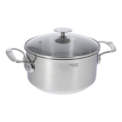 Kastrol MILADY 20 cm, 3 l, nerez, de Buyer