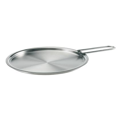 Poklice EVA TRIO 24 cm, plochá, s rukojetí, sklo, Eva Trio