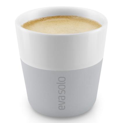 Termošálky na espresso 80 ml 2 kusy světle šedé Eva Trio