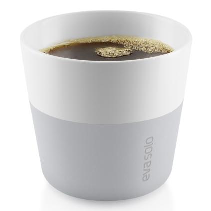 Termohrnky na kávu Lungo 230 ml 2 kusy světle šedé Eva Trio