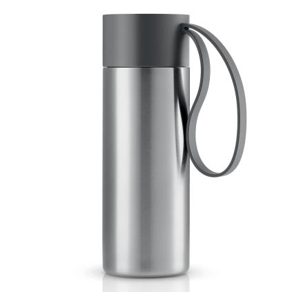 Nerezový termohrnek To Go s šedým uzávřem 0,35 l Eva Trio
