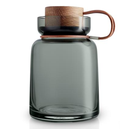 Dóza na potraviny z kouřového skla Silhouette 0,7 l Eva Trio