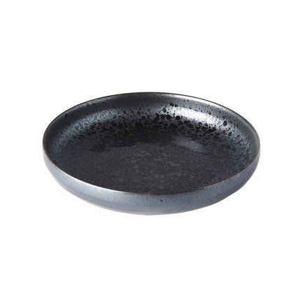 Jídelní talíř BLACK PEARL 22 cm, s vysokým okrajem, MIJ