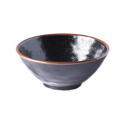 Jídelní mísa TENMOKKU 20 cm, 800 ml, černá, keramika, MIJ