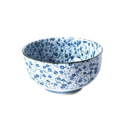 Jídelní miska BLUE DAISY 16 cm, 800 ml, modrá, keramika, MIJ