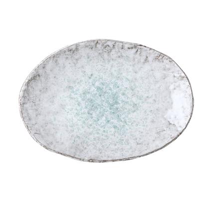 Servírovací talíř AQUA SPLASH 24 x 17 cm, ovál, modrá, MIJ