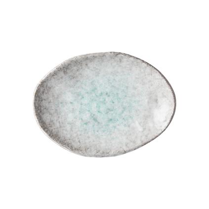 Servírovací talíř AQUA SPLASH 20 x 14 cm, ovál, modrá, MIJ