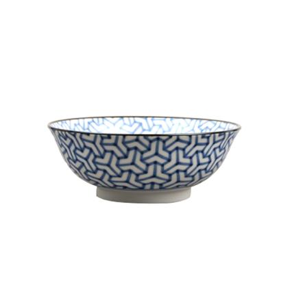 Jídelní miska HERRINGBONE INDIGO IKAT 20 cm, 1 l, MIJ