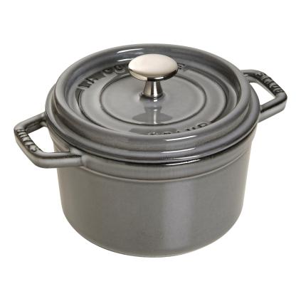 Hrnec 14 cm, 0,8 l, grafitově šedá, litina, Staub
