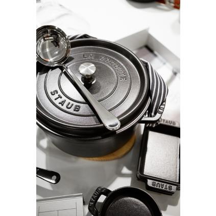 Hrnec 22 cm, 2,6 l, grafitově šedá, litina, Staub