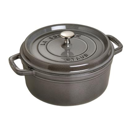 Hrnec 24 cm, 3,8 l, grafitově šedá, litina, Staub