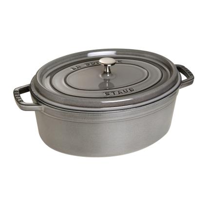 Hrnec 6,5 l, oválný, grafitově šedá, litina, Staub