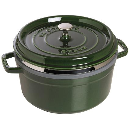 Hrnec COCOTTE 26 cm, 5,2 l, s pařákem, bazalková, litina, Staub