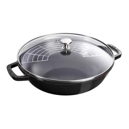 Wok 30 cm, litina, Staub