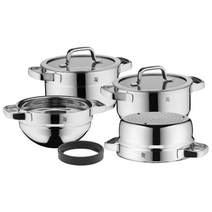Sada hrnců COMPACT CUISINE, s mísou, sada 4 ks, nerez, WMF