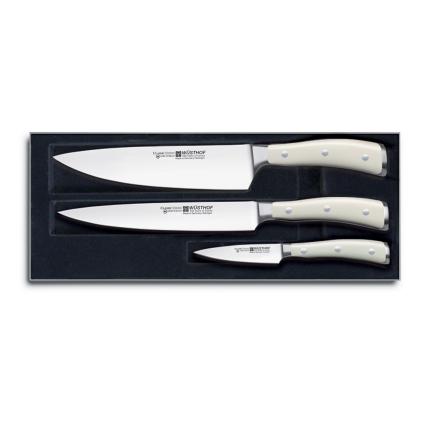Sada nožů CLASSIC IKON CREME, sada 3 ks, WÜSTHOF