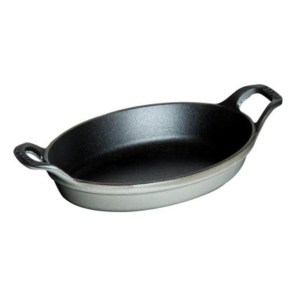 Oválný litinový mini pekáč grafitově šedý 15 cm Staub