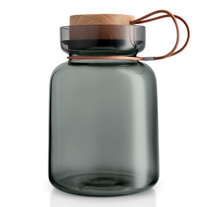 Dóza na potraviny z kouřového skla Silhouette 1,5 l Eva Trio