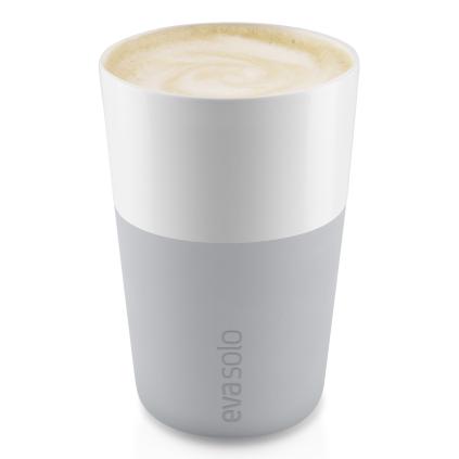 Termohrnky na café latte 360 ml 2 kusy světle šedé Eva Trio