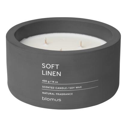 Vonná svíčka FRAGA 13 cm, ze sójového vosku, šedočerná, Blomus