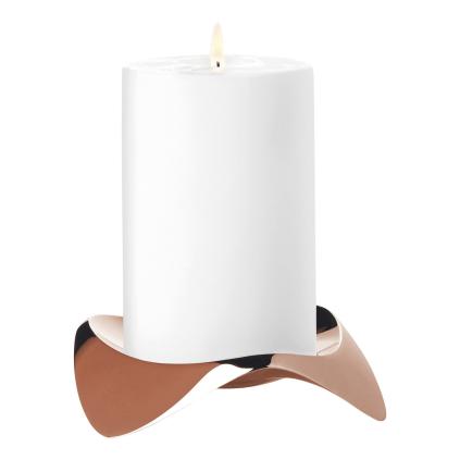 Svícen na sloupovou svíčku PAPILIO UNO 12 cm, měděná, kov, Stelton