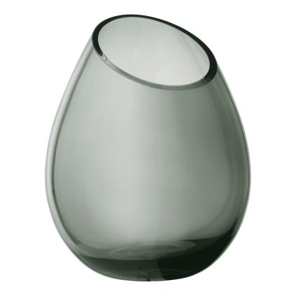 Váza DROP 24 cm, kouřová, sklo, Blomus