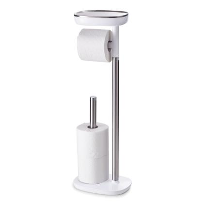 WC sluha EASYSTORE 68 cm, stříbrná / bílá, nerezová ocel, Joseph Joseph