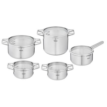 Sada hrnců NORDICA, sada 10 ks, nerez, Tefal