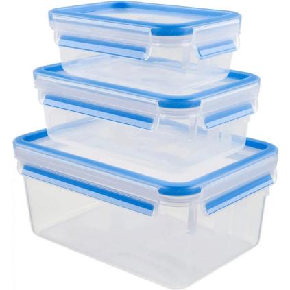 Box na potraviny MASTER SEAL FRESH, sada 3 ks, modrá, plast, Tefal