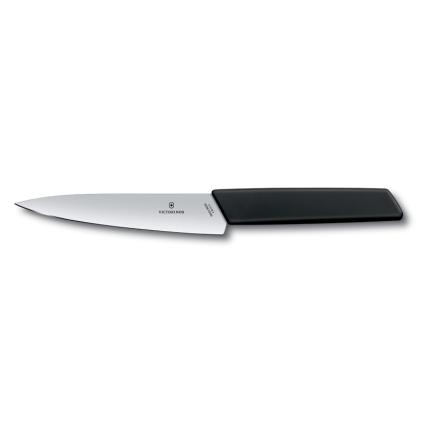 Kuchyňský nůž SWISS MODERN 15 cm, černá, Victorinox