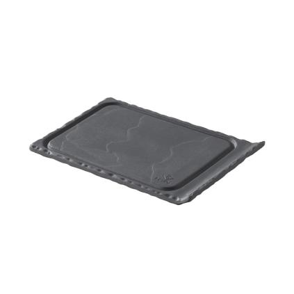 Servírovací deska BASALT 11,5 x 8 cm, s drážkami, černá, REVOL