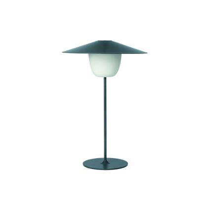 Stojací lampa, LED, přenosná, střední, černá, Blomus