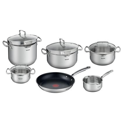 Sada hrnců DUETTO+, sada 10 ks, nerez, Tefal