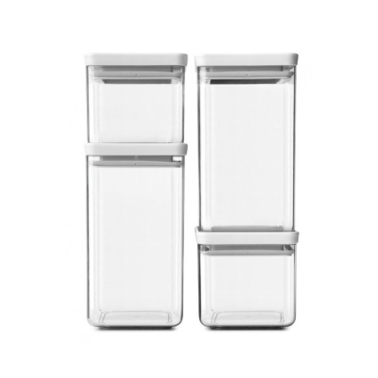 Box na potraviny TASTY PLUS, sada 4 ks, světle šedá, plast, Brabantia