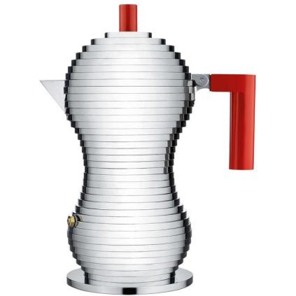 kavovar pulcina alessi 150 ml cervena rukojet