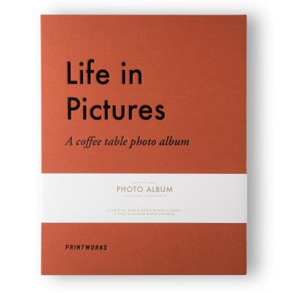 Fotoalbum  LIFE IN PICTURES L, oranžová, Printworks