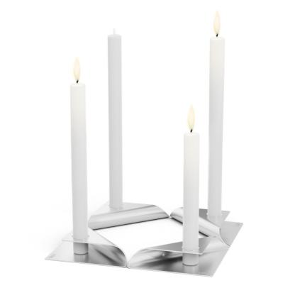Set svícnů SQUARE CANDLE Höfats stříbrný 4 ks 1