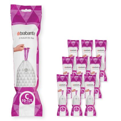PerfectFit Bags, Code C, 10 12L,200 Bags White 8710755137983 Brabantia 300dpi 4167x4167px 6 NR 25887