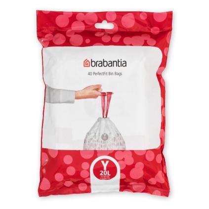 Sáčky do odpadkového koše Y PERFECTFIT 20 l, sada 40 ks, Brabantia