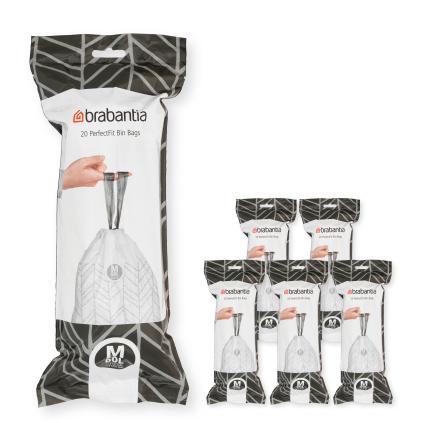 Sáčky do odpadkového koše M PERFECTFIT 60 l, sada 120 ks, Brabantia