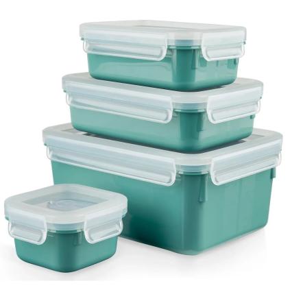 Dóza na potraviny MASTER SEAL COLOUR EDITION N1031010 , sada 4 ks, zelená, plast, Tefal