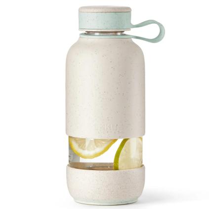 Láhev na vodu BOTTLE TO GO ORGANIC 600 ml, krémová, Lékué