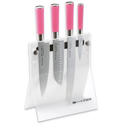 Sada nožů PINK SPIRIT, sada 5 ks, s bílým magnetickým stojanem, F.DICK