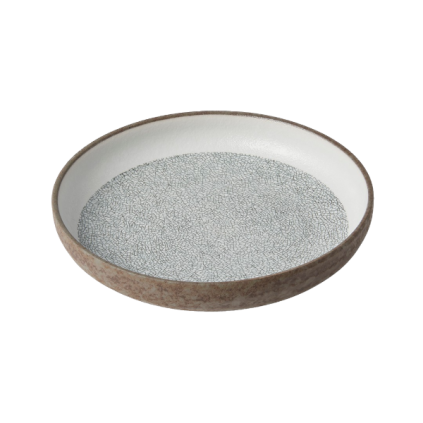 Jídelní talíř CRAZED GREY 22 cm, s vysokým okrajem, MIJ