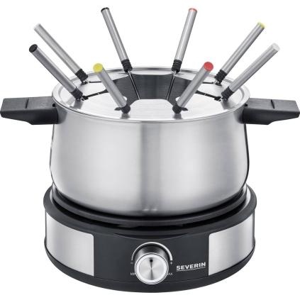Palačinkovač 2V1 FO 2471, s fondue setem, černá, Severin