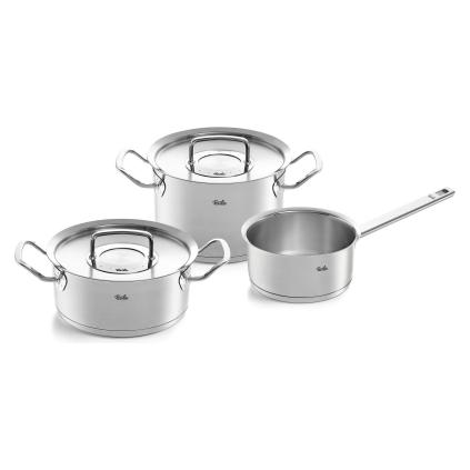 Sada hrnců ORIGINAL-PROFI COLLECTION, s kastrolem, sada 3 ks, nerez, Fissler