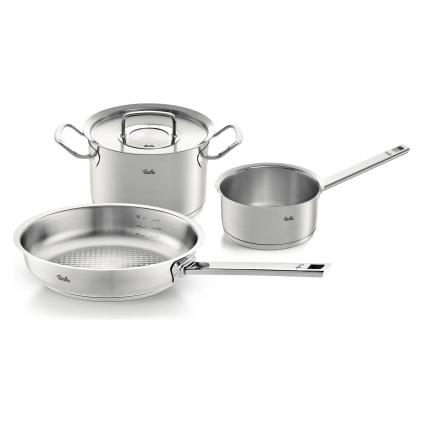 Sada hrnců ORIGINAL-PROFI COLLECTION, s pánví, sada 3 ks, nerez, Fissler
