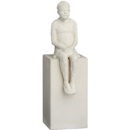 Dekorační soška THE DREAMER 21,5 cm, bílá, kamenina, Kähler