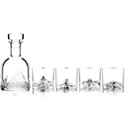 Sada sklenic a karafy na whisky THE PEAKS, sada 5 ks, Liiton
