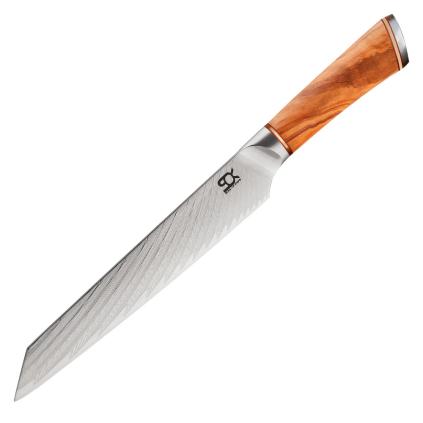 Plátkovací nůž SOK OLIVE SUNSHINE DAMASCUS 19 cm, Dellinger